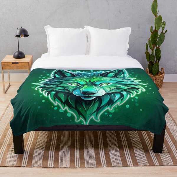 Item preview, Neon Emerald Wolf designed and sold by Gabriela McDaniel.