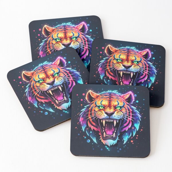 Item preview, Neon Sabertooth Tiger designed and sold by Gabriela McDaniel.
