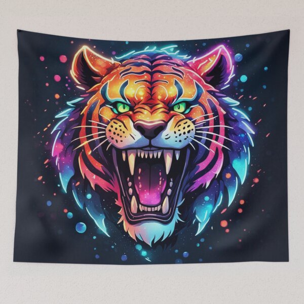 Item preview, Neon Sabertooth Tiger designed and sold by Gabriela McDaniel.