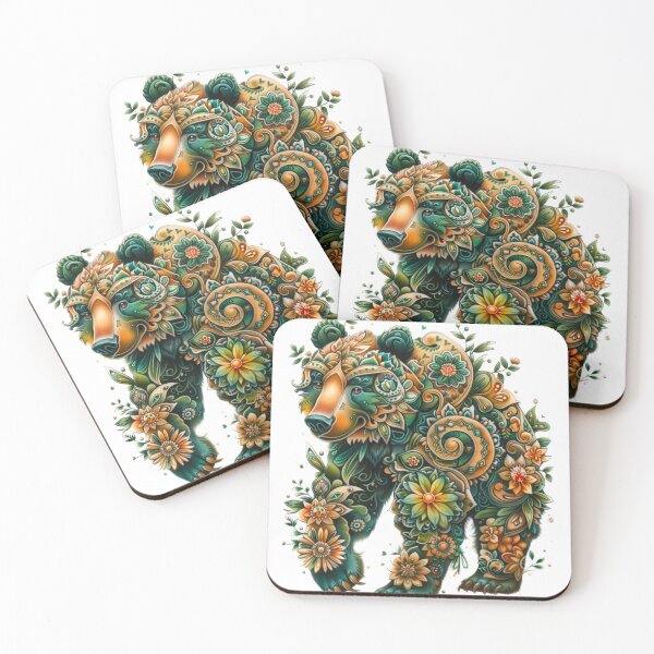 Item preview, Colorful Artsy Bear Portrait designed and sold by PaperieJennifer.