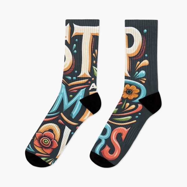 Item preview, Stop and Smell the Flowers, typography designed and sold by maxmaj.