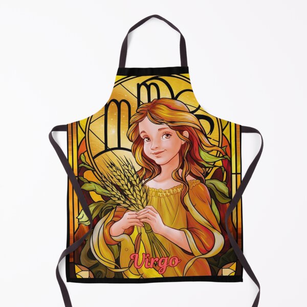 Item preview, Virgo Zodiac. stained glass, celestial woman, whimsical girl, celestial goddess, celestial girl designed and sold by ZodiacWonders.