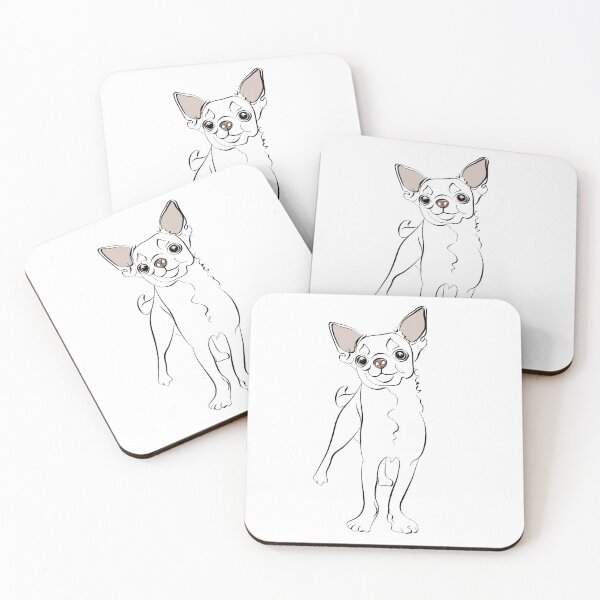 Item preview, Line-drawing of a cute Chihuahua - by Karen Little of Littleviews designed and sold by Littleviews.