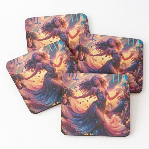 Item preview, Virgo Zodiac. celestial woman, whimsical girl, celestial goddess, celestial girl, sexy girl designed and sold by ZodiacWonders.