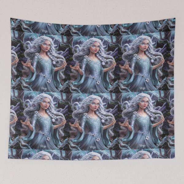 Item preview, Virgo Zodiac. celestial woman, whimsical girl, celestial goddess, celestial girl, sexy girl designed and sold by ZodiacWonders.