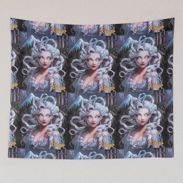 Item preview, Virgo Zodiac. celestial woman, whimsical girl, celestial goddess, celestial girl, sexy girl designed and sold by ZodiacWonders.