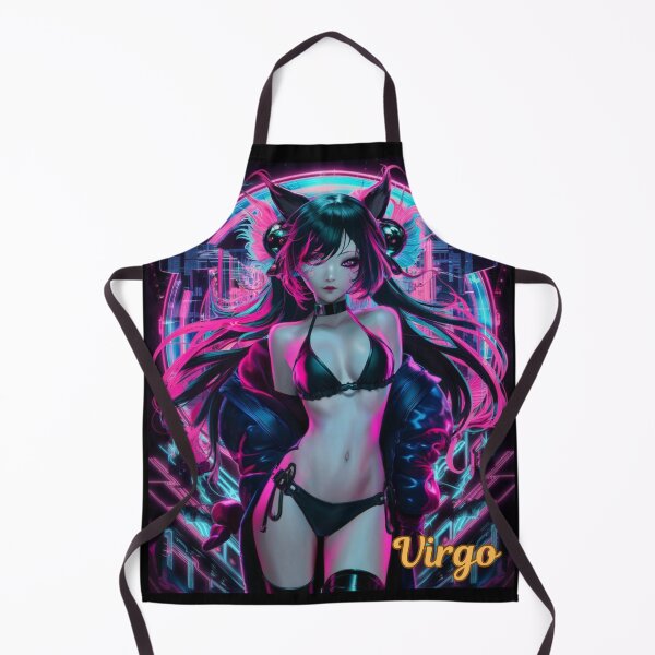 Item preview, Virgo Zodiac. cyberpunk style, celestial woman, whimsical girl, celestial goddess, celestial girl, sexy girl designed and sold by ZodiacWonders.