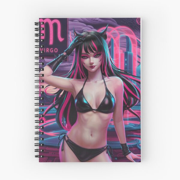 Item preview, Virgo Zodiac. cyberpunk style, celestial woman, whimsical girl, celestial goddess, celestial girl, sexy girl designed and sold by ZodiacWonders.