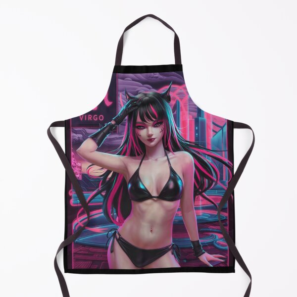 Item preview, Virgo Zodiac. cyberpunk style, celestial woman, whimsical girl, celestial goddess, celestial girl, sexy girl designed and sold by ZodiacWonders.