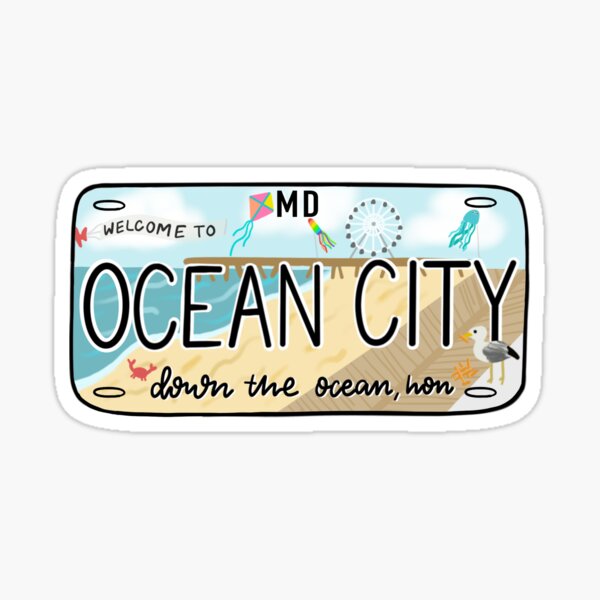 Ocean Pines Maryland Souvenir 4 Inch Vinyl Decal Sticker Flip Flop