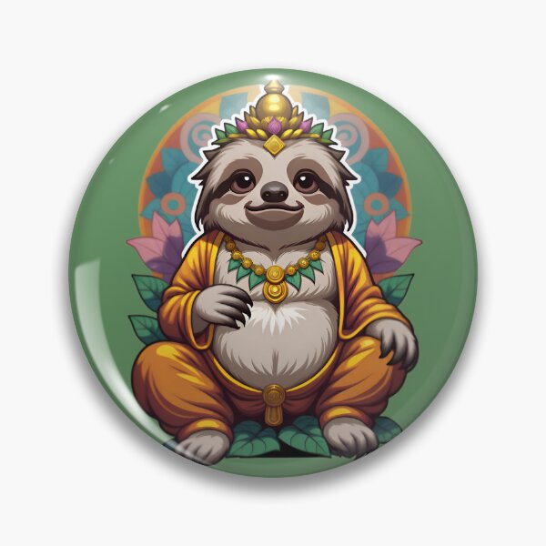 Item preview, Cute Funny Cartoon Sloth Buddha designed and sold by TheArtOfPat.