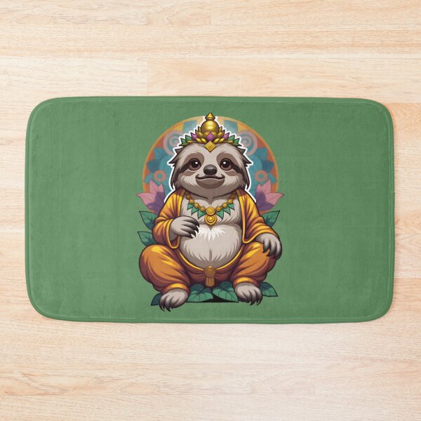Item preview, Cute Funny Cartoon Sloth Buddha designed and sold by TheArtOfPat.