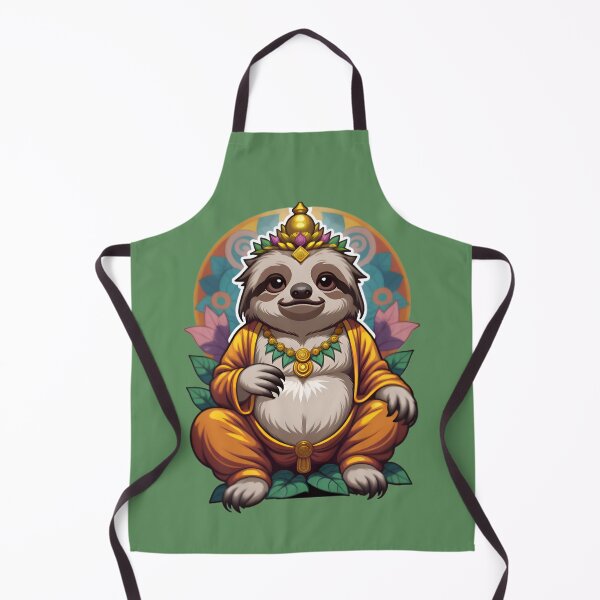 Item preview, Cute Funny Cartoon Sloth Buddha designed and sold by TheArtOfPat.