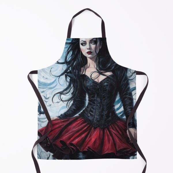 Item preview, Dark Haired Woman in Black and Red Corset designed and sold by MacabreVisions.