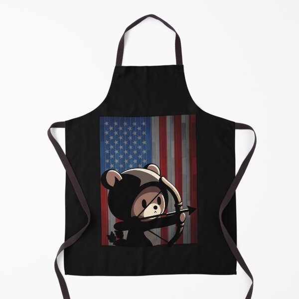 Item preview, Cute Bear USA Flag Archery designed and sold by TeddybearClub.