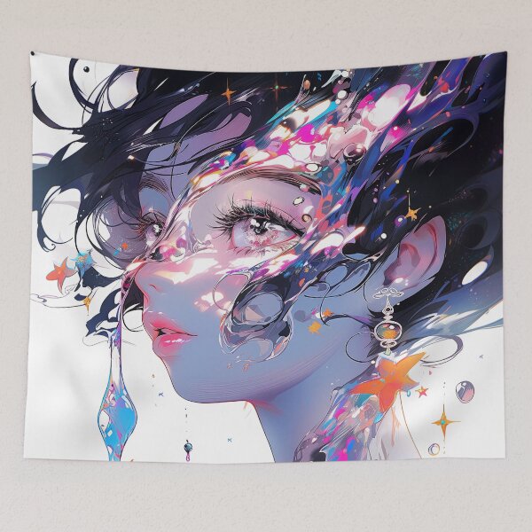 Item preview, Cosmic Star Splatter Anime Girl designed and sold by bubblegoth.
