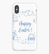 Easter cake, willow, lily,candle,dove,basket,eggs. iPhone Case/Skin