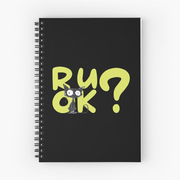 Item preview, R U OK | good vibes | Mental health| adulting | Caring cat designed and sold by themichetti.