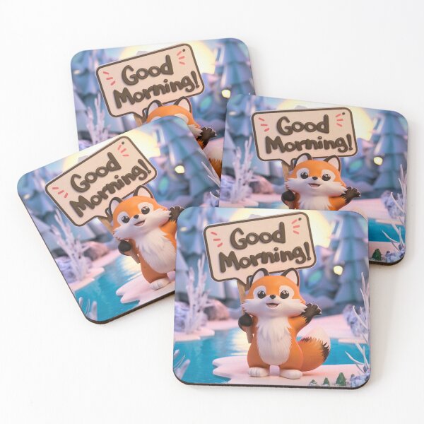 Item preview, Fox Portrait. cute fox, good morning designed and sold by FoxVibes.