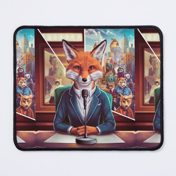 Item preview, Fox Portrait. news anchor, fox character, anthropomorphic fox designed and sold by FoxVibes.