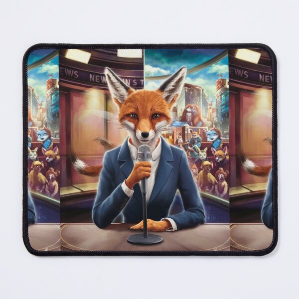 Item preview, Fox Portrait. news anchor, fox character, anthropomorphic fox designed and sold by FoxVibes.
