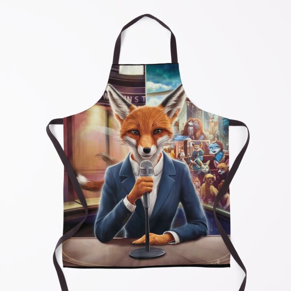 Item preview, Fox Portrait. news anchor, fox character, anthropomorphic fox designed and sold by FoxVibes.
