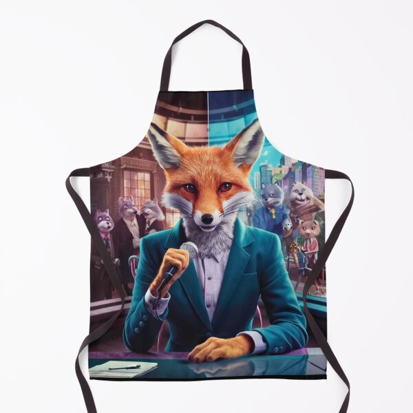 Artikelvorschau, Fuchsporträt. Nachrichtensprecher, Fuchsfigur, anthropomorpher Fuchs entworfen und verkauft von FoxVibes.