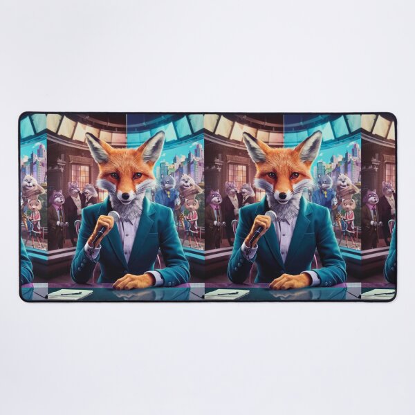 Item preview, Fox Portrait. news anchor, fox character, anthropomorphic fox designed and sold by FoxVibes.