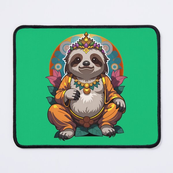 Item preview, Cute Funny Cartoon Sloth Buddha designed and sold by TheArtOfPat.