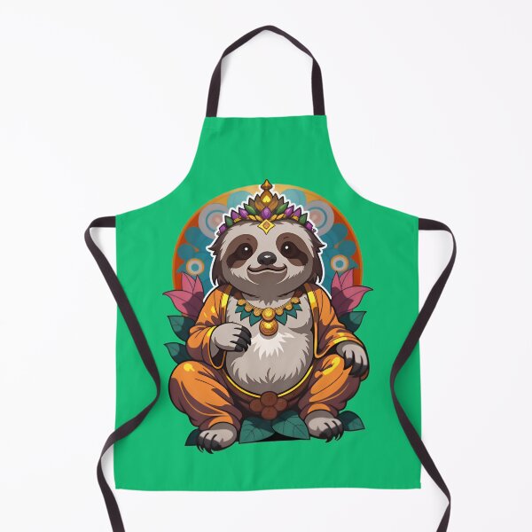 Item preview, Cute Funny Cartoon Sloth Buddha designed and sold by TheArtOfPat.