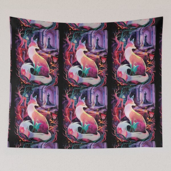 Item preview, Fox Portrait. celestial fox, magical fox designed and sold by FoxVibes.