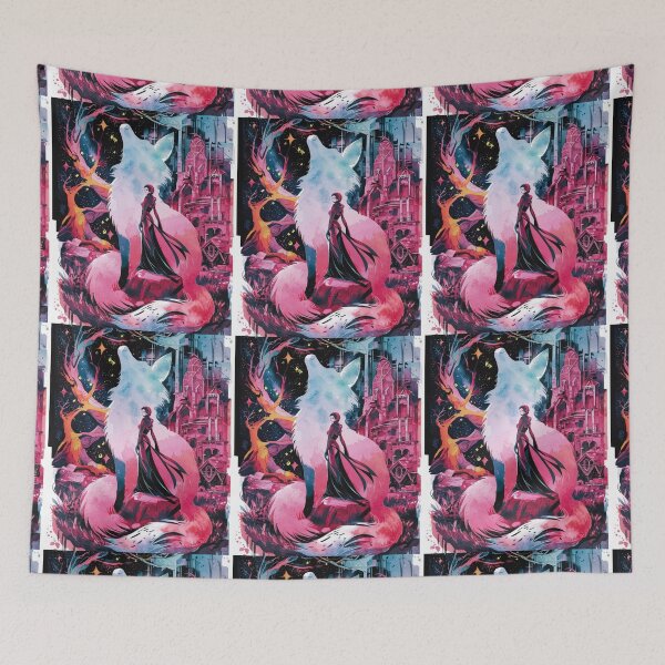 Item preview, Fox Portrait. celestial fox, magical fox designed and sold by FoxVibes.