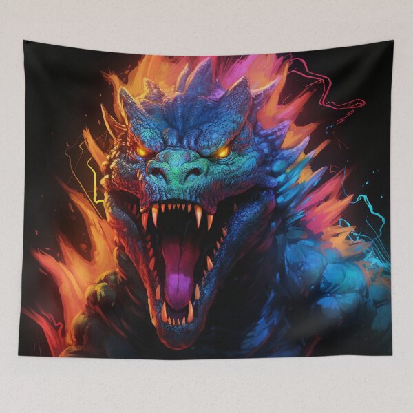Item preview, Nuclear Lizard Monster Neon Art 6 designed and sold by AstroRisq.