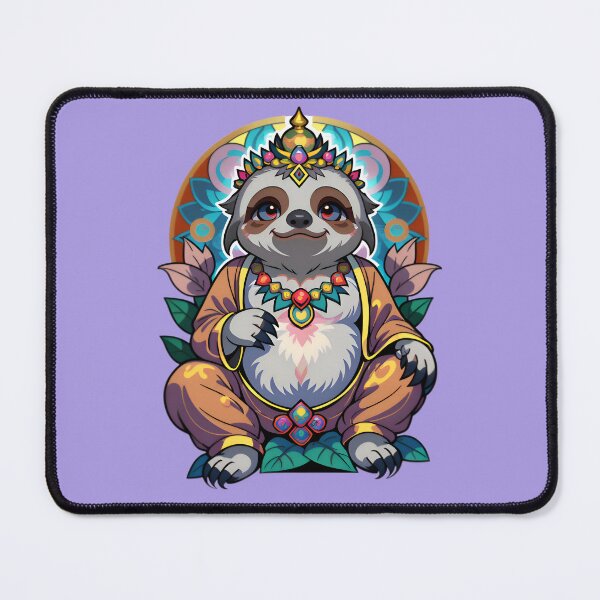 Item preview, Cute Funny Cartoon Sloth Buddha designed and sold by TheArtOfPat.