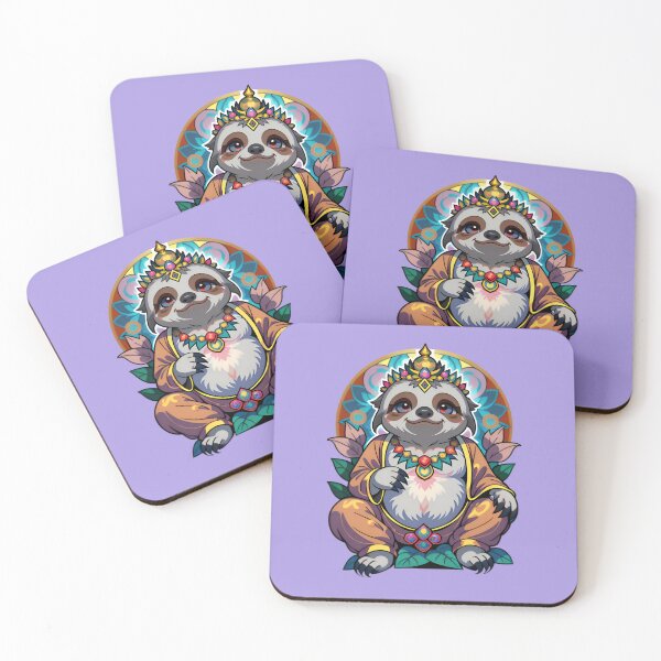 Item preview, Cute Funny Cartoon Sloth Buddha designed and sold by TheArtOfPat.
