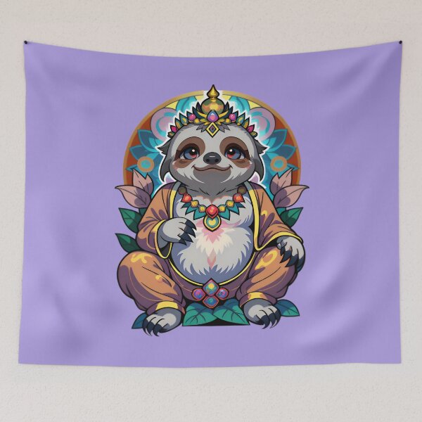 Item preview, Cute Funny Cartoon Sloth Buddha designed and sold by TheArtOfPat.