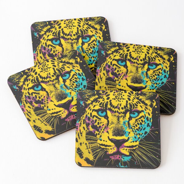 Item preview, Neon Leopard Hunting designed and sold by AM-Fine-Designs.