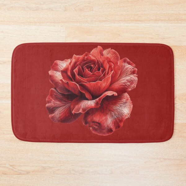 Item preview,  "Blooming beauty - close-up of delicate details of red rose on white background" designed and sold by SBD-Shop.