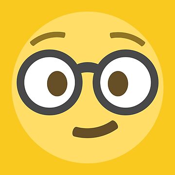 Emoji face with glasses online