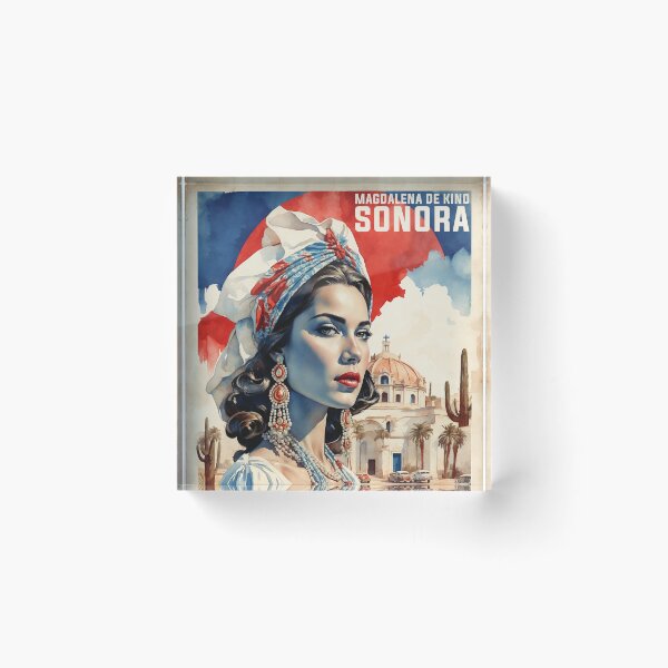 Aperçu de l'œuvre Magdalena de Kino Sonora Mexique Tourisme Voyage Vintage créée et vendue par TravelersGems.