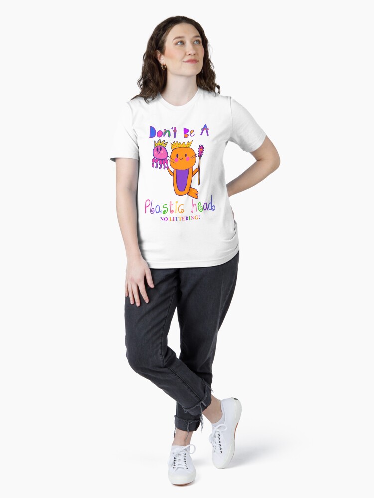 Thumbnail 4 of 7, Essential T-Shirt, Don’t be a plastic head designed and sold by KatScarlet.