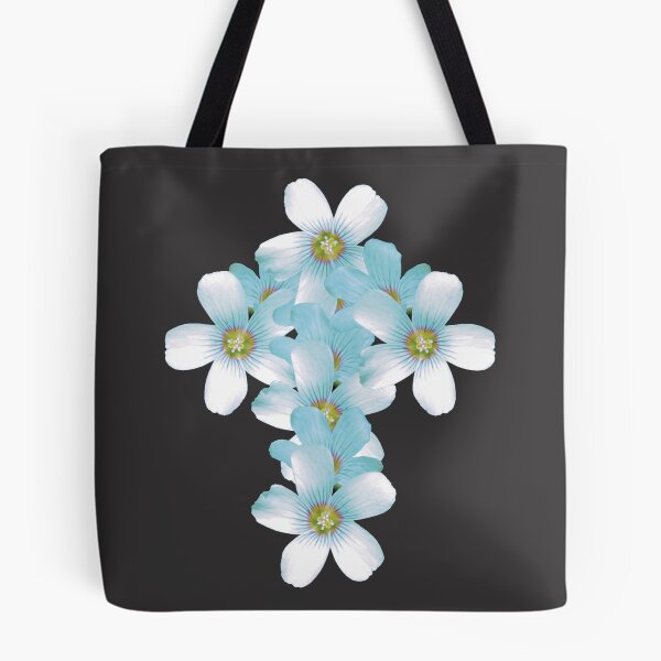 Item preview, Geometric Floral Crucifix Gothic Idea Light Aqua designed and sold by somersbyman.
