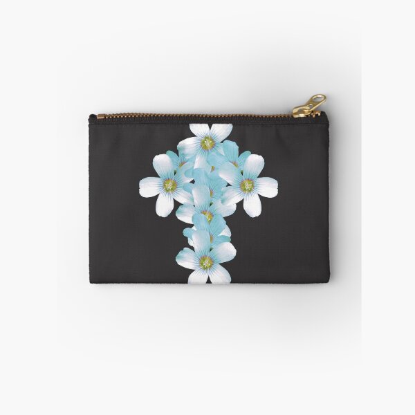 Item preview, Geometric Floral Crucifix Gothic Idea Light Aqua designed and sold by somersbyman.