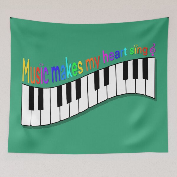 Item preview, "Music Makes My Heart Sing" 2 | Keys Of A Piano designed and sold by LiseHoltArt.