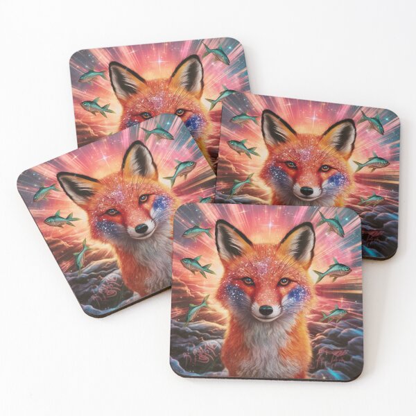 Item preview, Fox Portrait. celestial fox, magical fox designed and sold by FoxVibes.