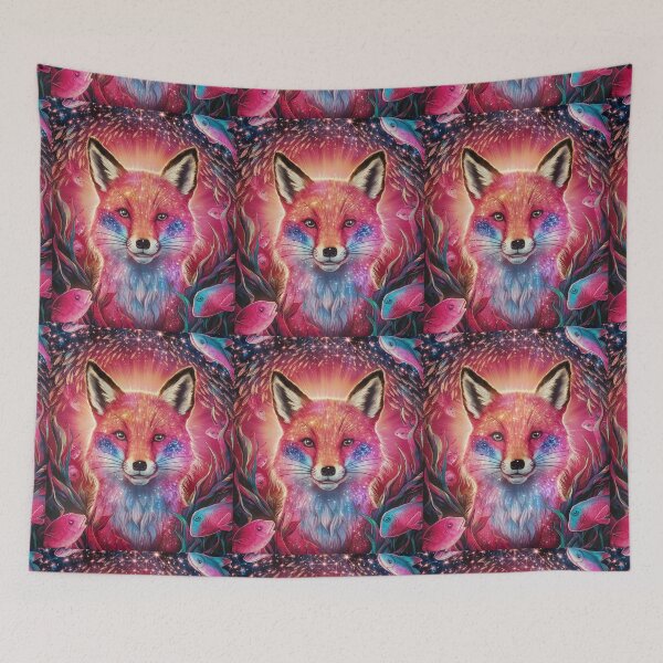 Item preview, Fox Portrait. celestial fox, magical fox designed and sold by FoxVibes.