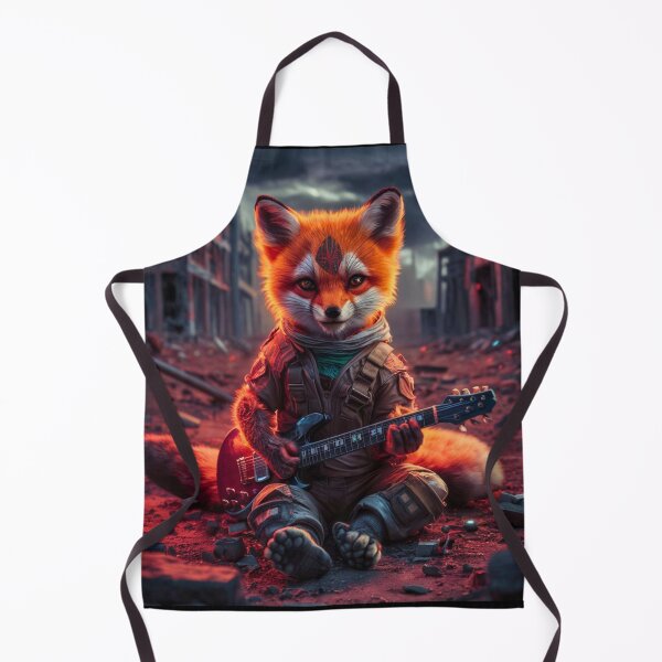 Item preview, Fox Portrait. anthropomorphic fox, fox character, fox guitar designed and sold by FoxVibes.
