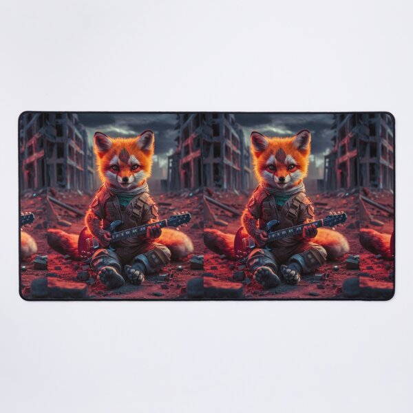 Item preview, Fox Portrait. anthropomorphic fox, fox character, fox guitar designed and sold by FoxVibes.