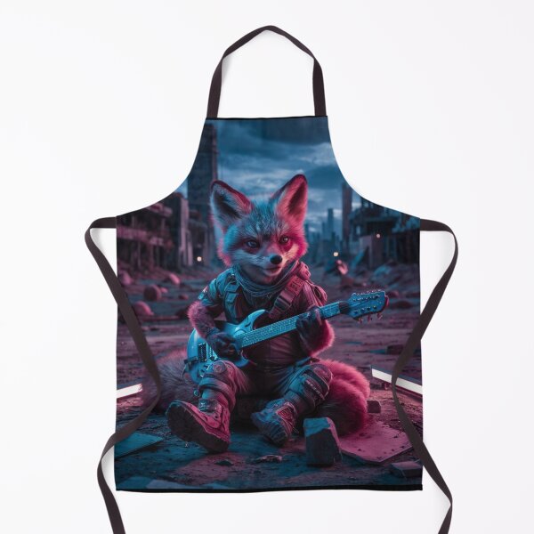 Item preview, Fox Portrait. anthropomorphic fox, fox character, fox guitar designed and sold by FoxVibes.