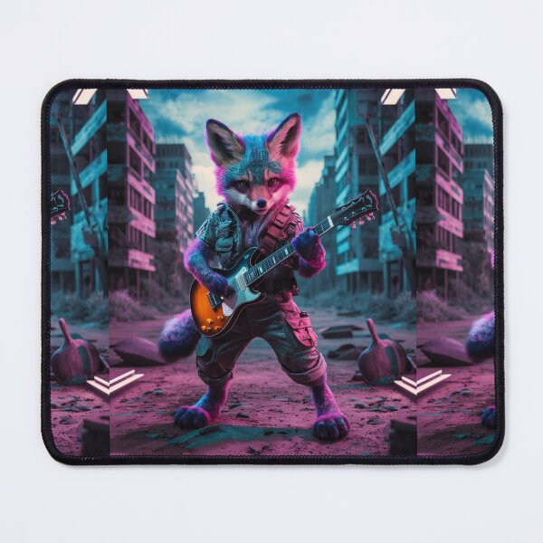 Item preview, Fox Portrait. anthropomorphic fox, fox character, fox guitar designed and sold by FoxVibes.